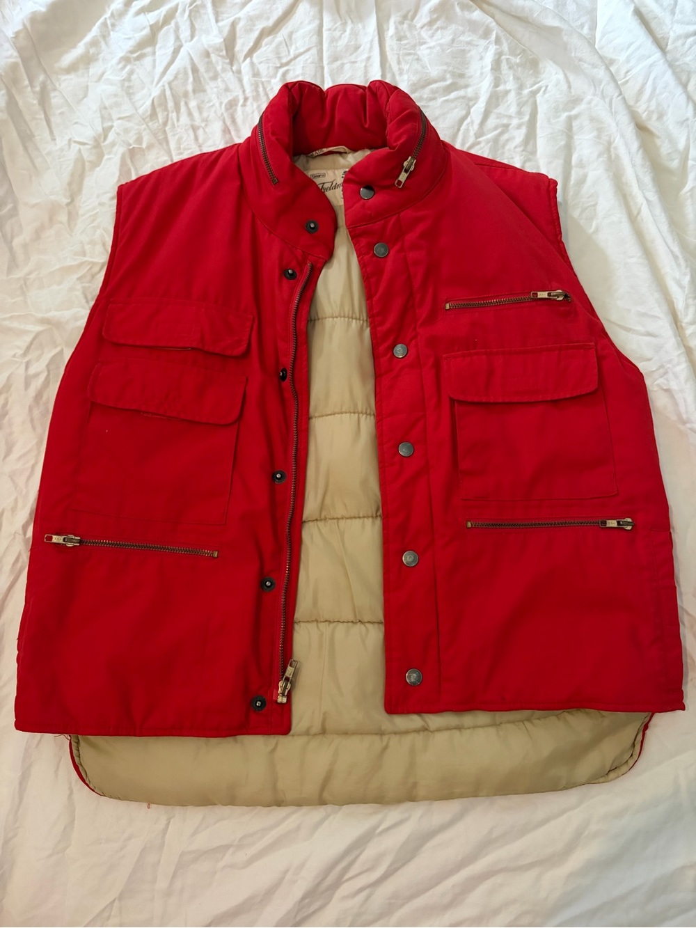 Vintage Sears Red Puffer Vest
